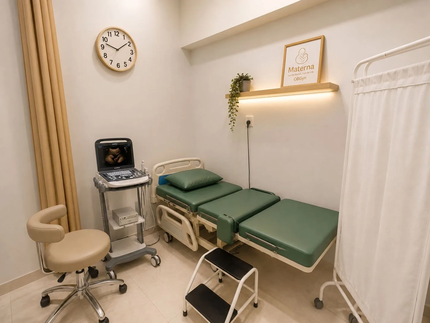 Ruang pemeriksaan USG Klinik Materna